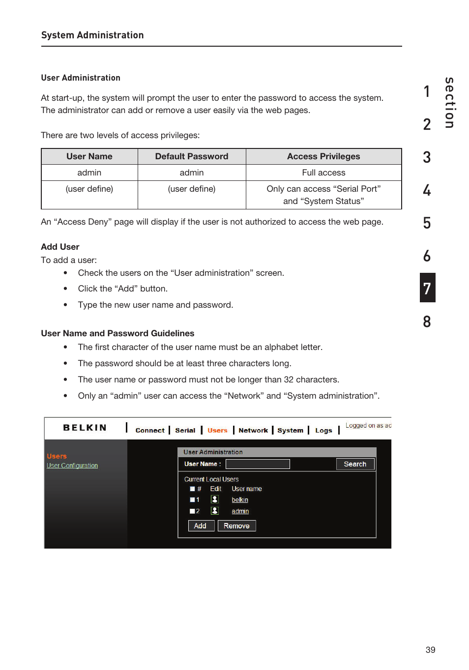 Belkin F1DP116SEA User Manual | Page 43 / 68