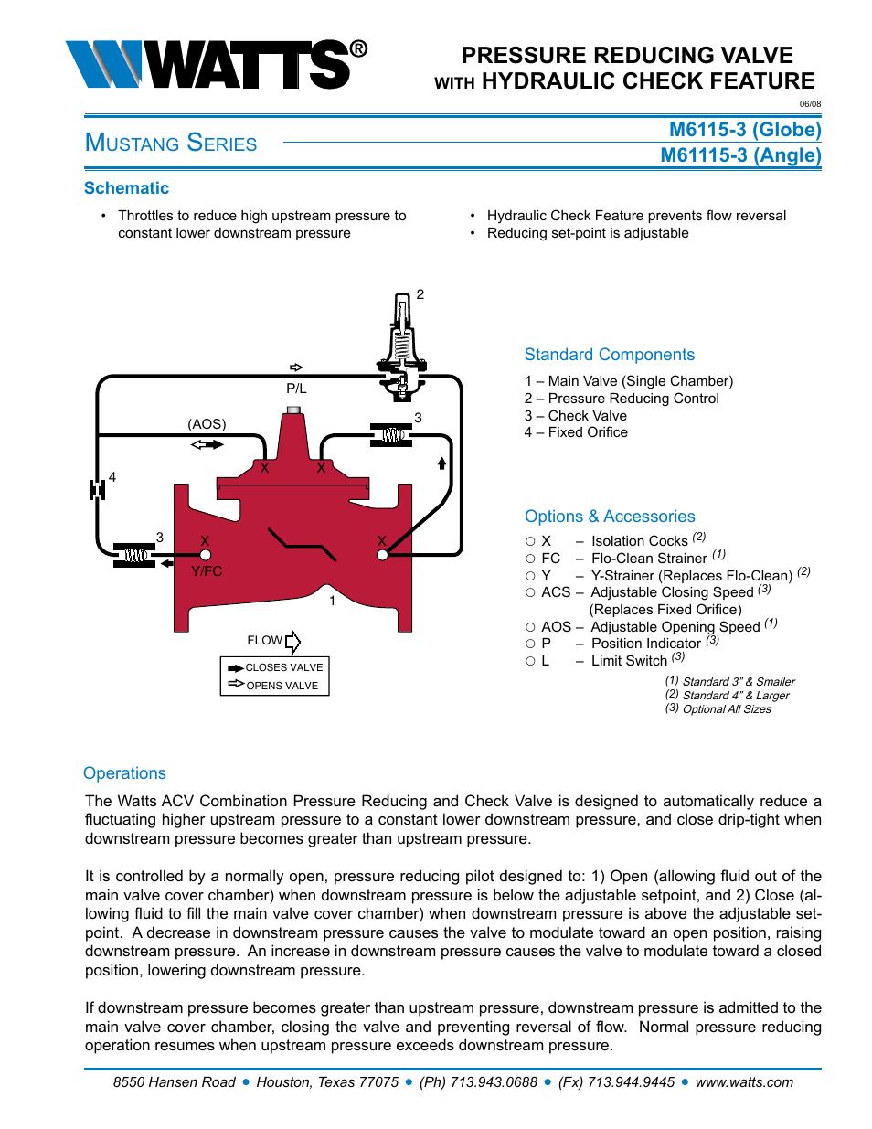 Watts M61115-3 User Manual | 7 pages