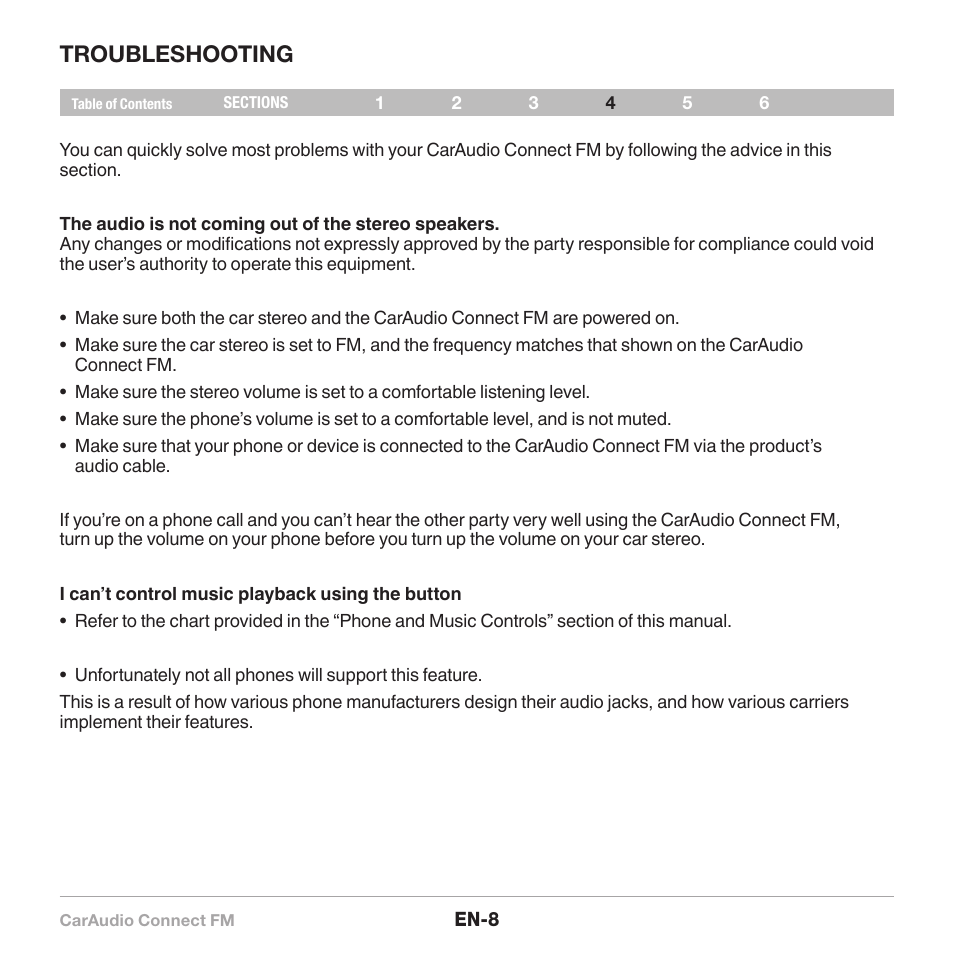 Troubleshooting | Belkin CarAudio Connect FM F8M120cw 8820ek00824 User Manual | Page 10 / 240