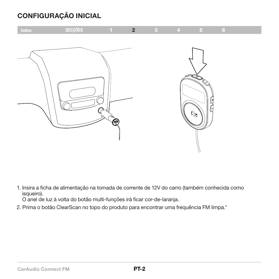 Configuração inicial | Belkin CarAudio Connect FM F8M120cw 8820ek00824 User Manual | Page 100 / 240