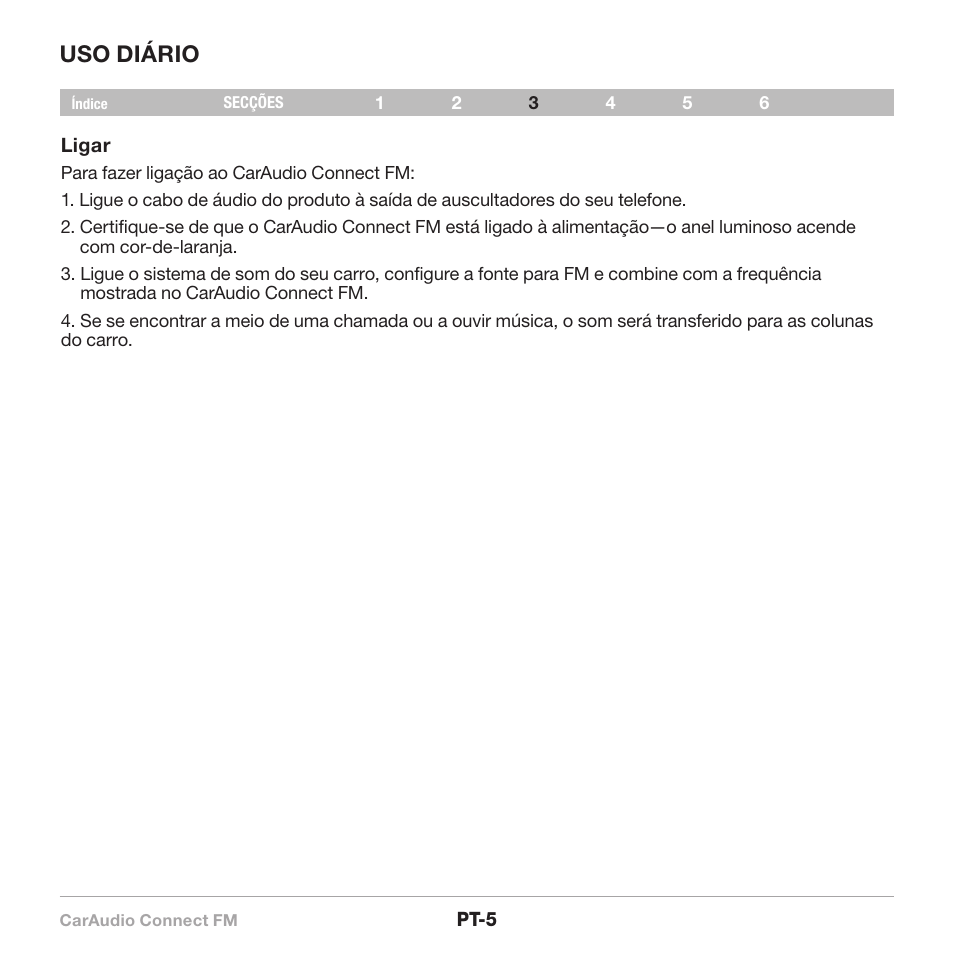 Uso diário | Belkin CarAudio Connect FM F8M120cw 8820ek00824 User Manual | Page 103 / 240