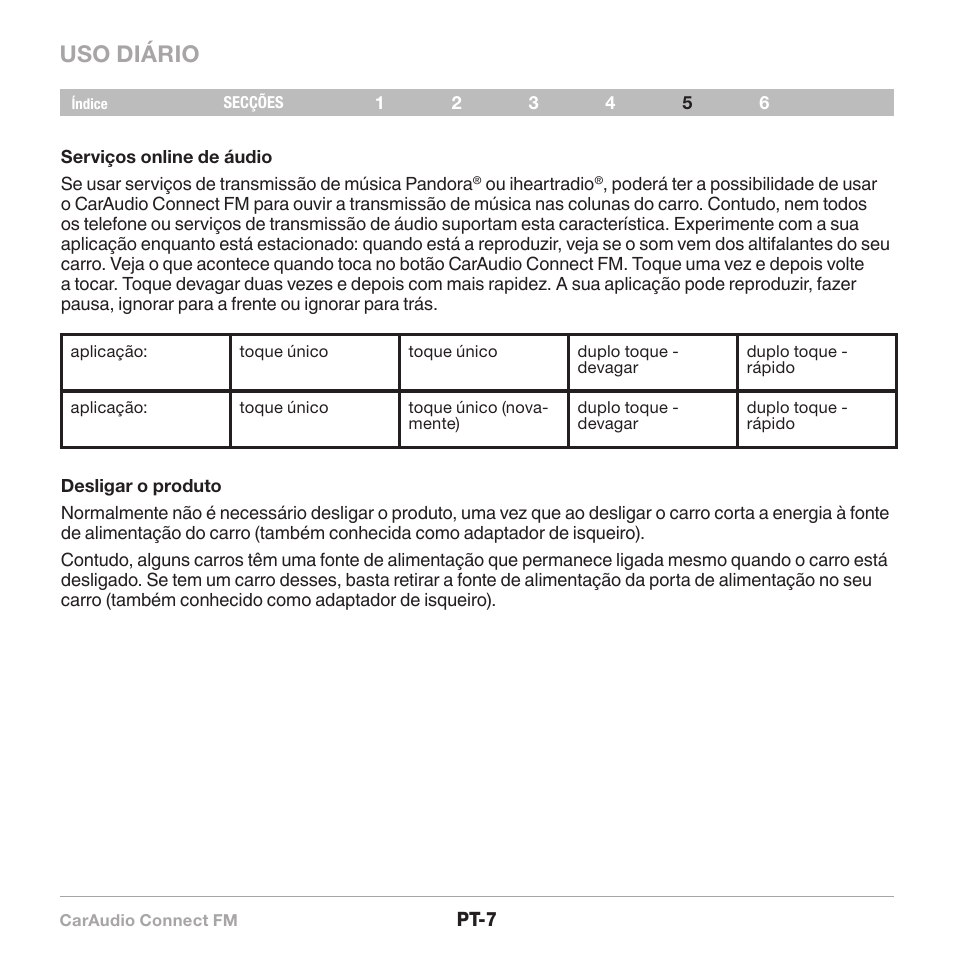 Uso diário | Belkin CarAudio Connect FM F8M120cw 8820ek00824 User Manual | Page 105 / 240