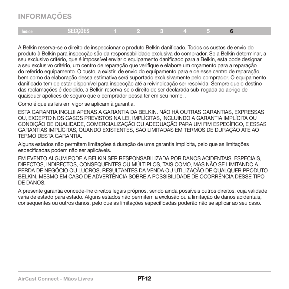 Informações | Belkin CarAudio Connect FM F8M120cw 8820ek00824 User Manual | Page 110 / 240