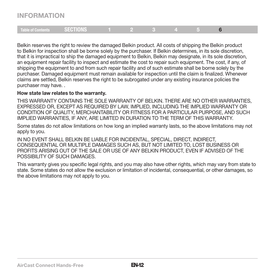 Information | Belkin CarAudio Connect FM F8M120cw 8820ek00824 User Manual | Page 14 / 240