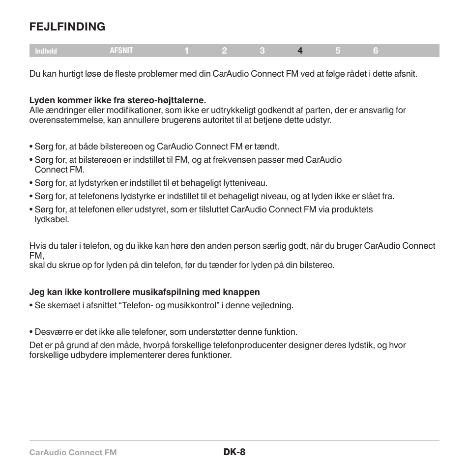 Fejlfinding | Belkin CarAudio Connect FM F8M120cw 8820ek00824 User Manual | Page 170 / 240