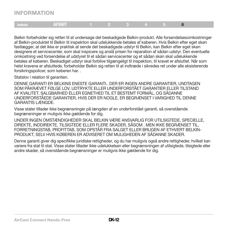 Information | Belkin CarAudio Connect FM F8M120cw 8820ek00824 User Manual | Page 174 / 240