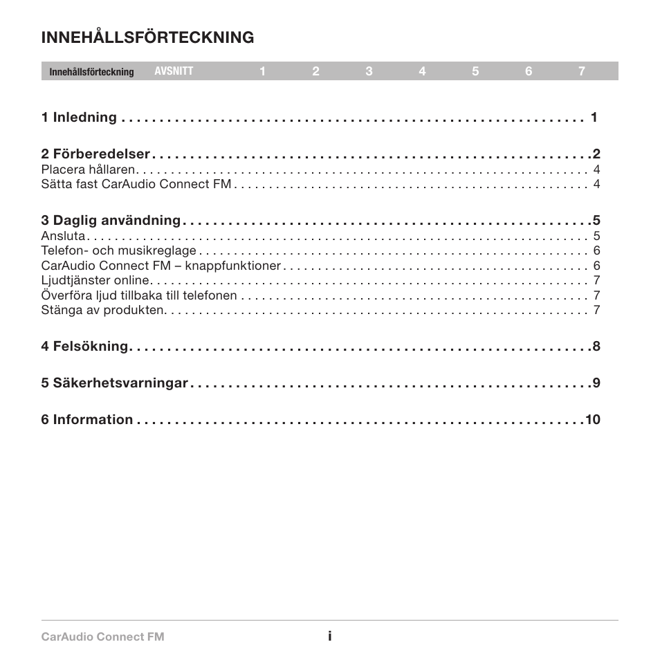 Innehållsförteckning | Belkin CarAudio Connect FM F8M120cw 8820ek00824 User Manual | Page 178 / 240