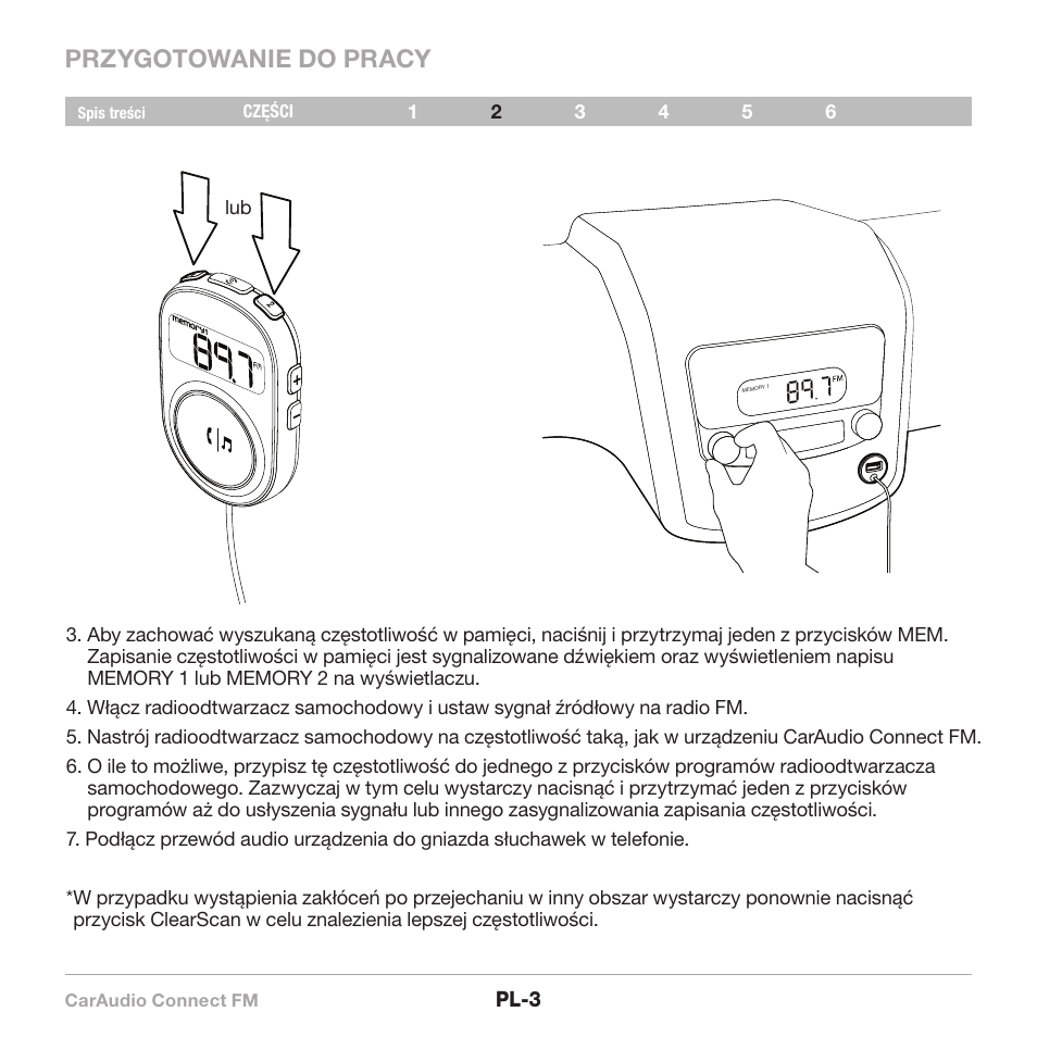 Przygotowanie do pracy | Belkin CarAudio Connect FM F8M120cw 8820ek00824 User Manual | Page 213 / 240