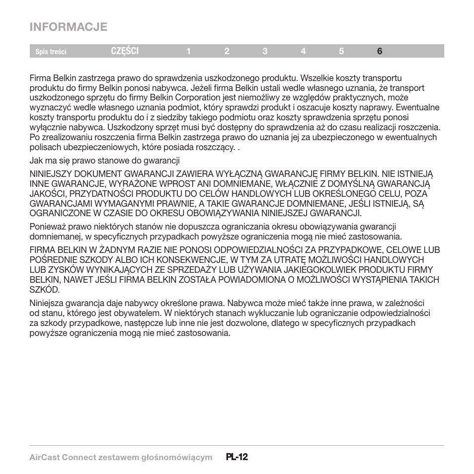 Informacje | Belkin CarAudio Connect FM F8M120cw 8820ek00824 User Manual | Page 222 / 240