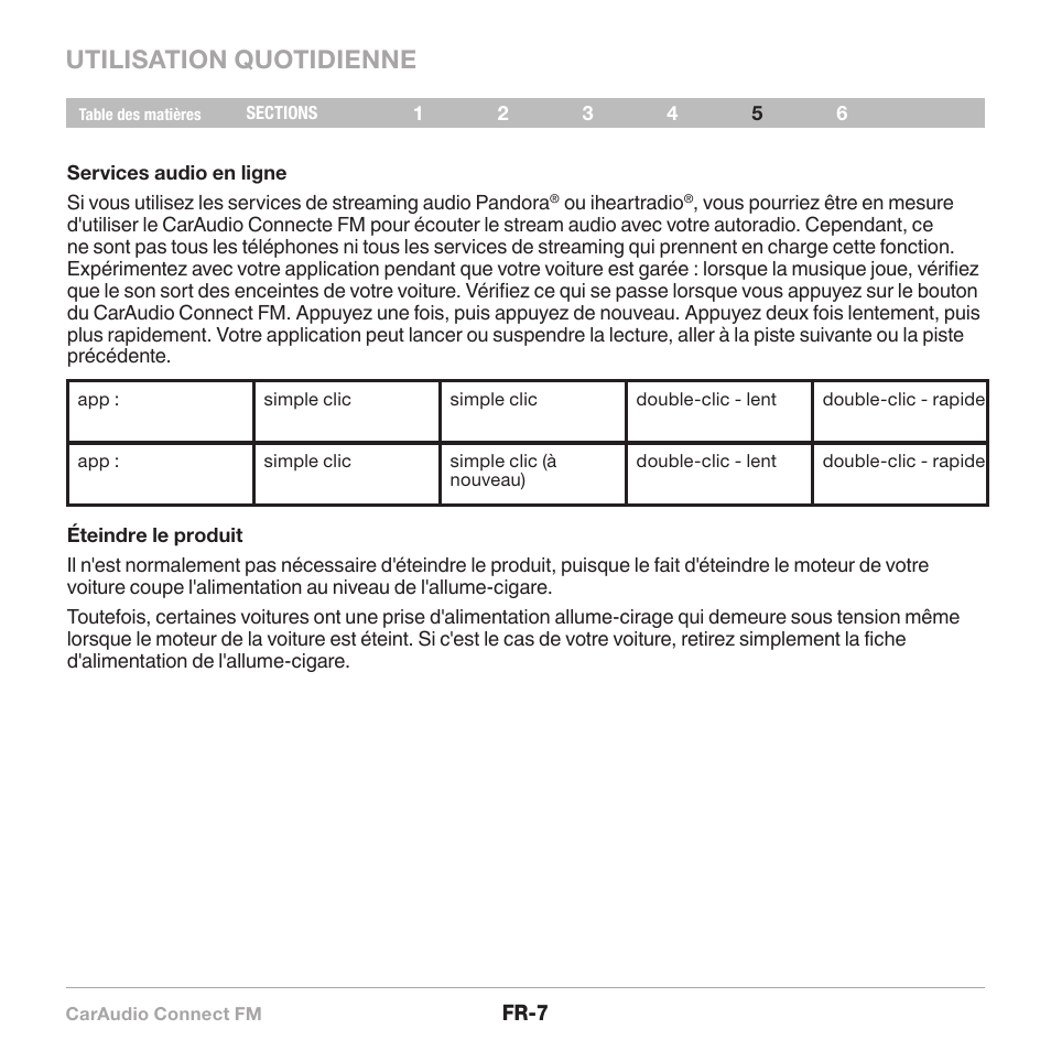 Utilisation quotidienne | Belkin CarAudio Connect FM F8M120cw 8820ek00824 User Manual | Page 25 / 240