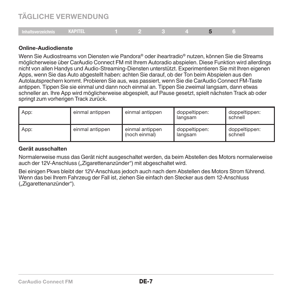 Tägliche verwendung | Belkin CarAudio Connect FM F8M120cw 8820ek00824 User Manual | Page 41 / 240