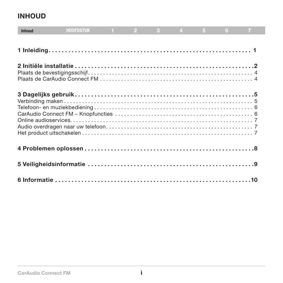Inhoud | Belkin CarAudio Connect FM F8M120cw 8820ek00824 User Manual | Page 50 / 240