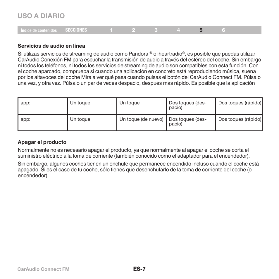 Uso a diario | Belkin CarAudio Connect FM F8M120cw 8820ek00824 User Manual | Page 73 / 240