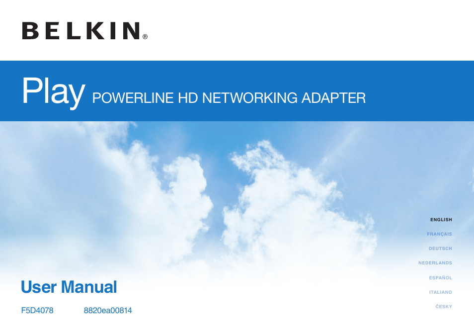 Belkin Iplay Powerline HD Networking Adapter F5D4078 User Manual | 16 pages