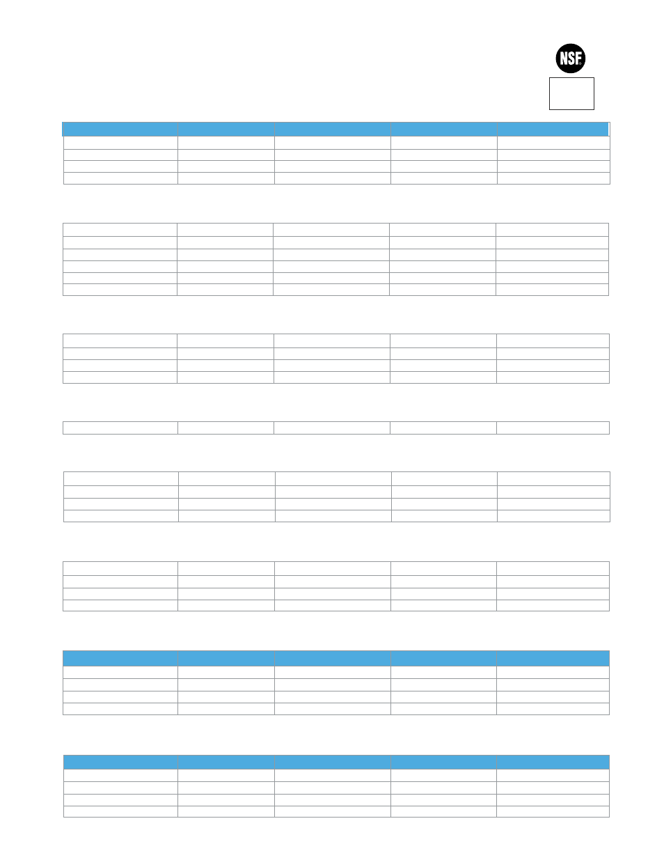 Flow-pro, Melt blown cartridges, Standard diameter (2-1/2") 5 | Watts FPMBG-5-975 User Manual | Page 3 / 4