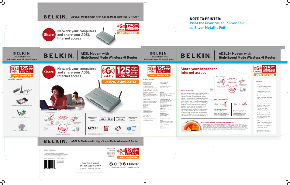 Belkin F5D7633UK4A User Manual | 1 page