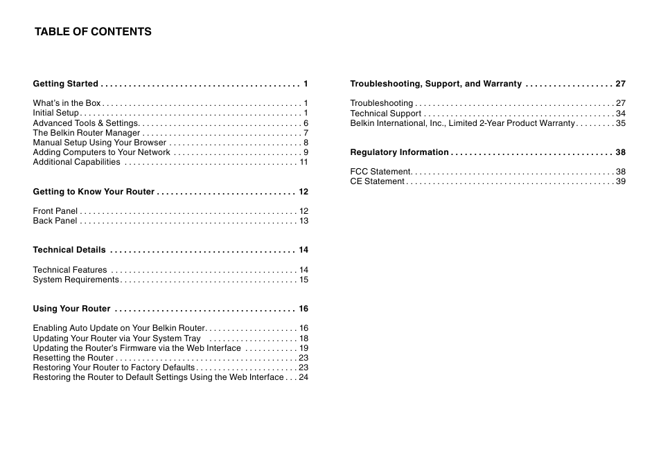 Belkin F9K1108V1 User Manual | Page 2 / 42