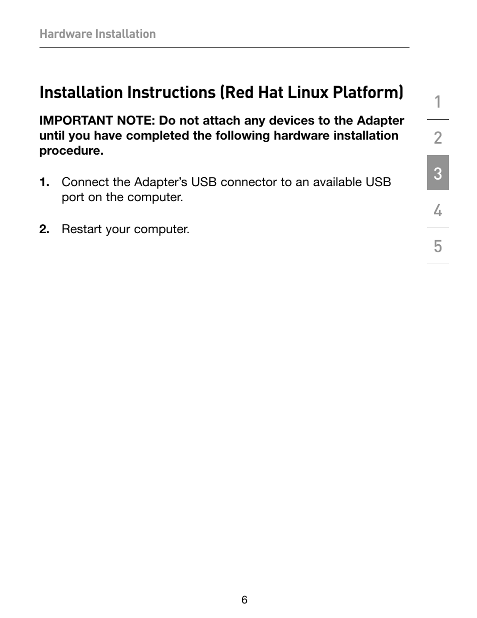Installation instructions (red hat linux platform) | Belkin F5U257 User Manual | Page 8 / 12