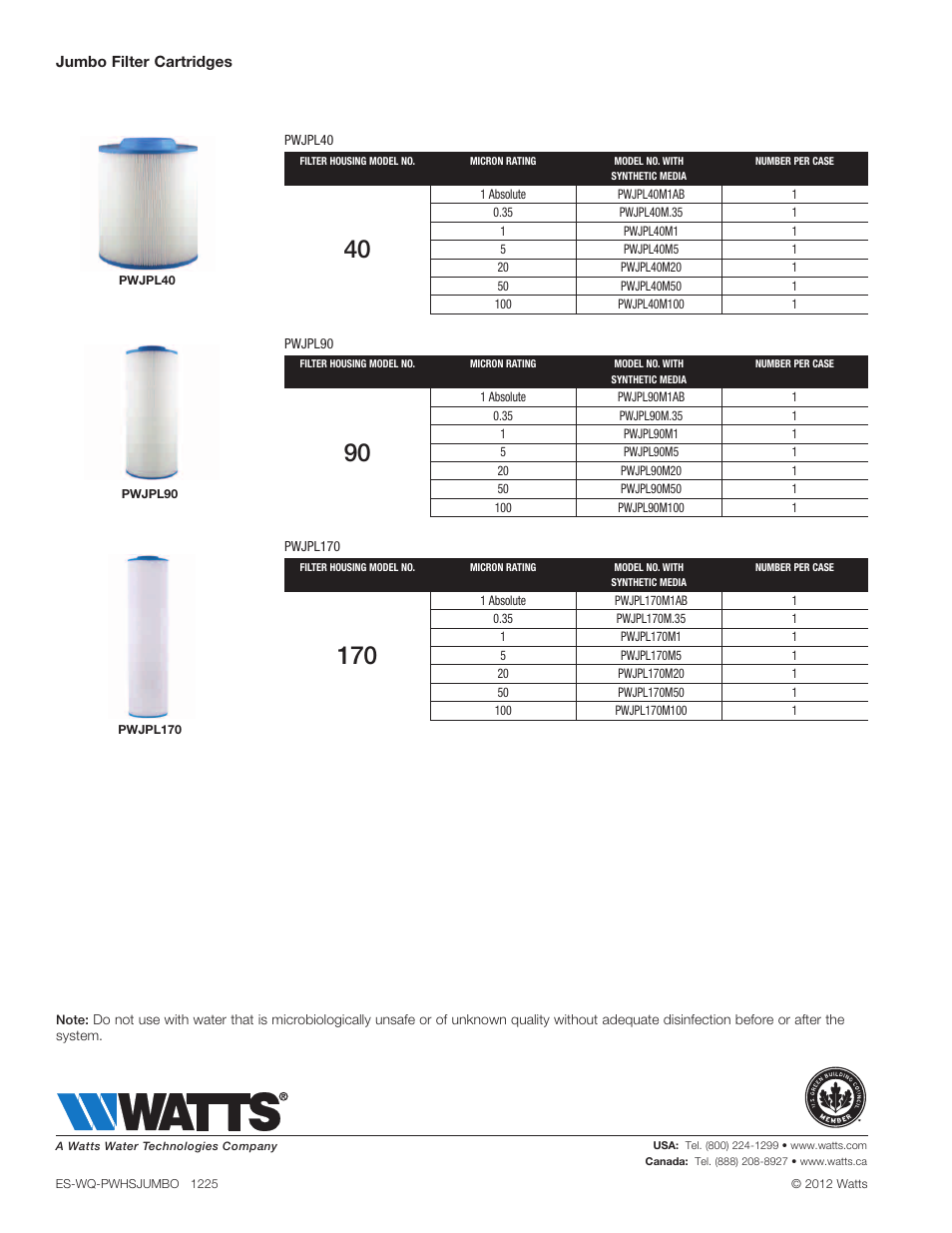 Watts PWHSJUMBO User Manual | Page 2 / 2