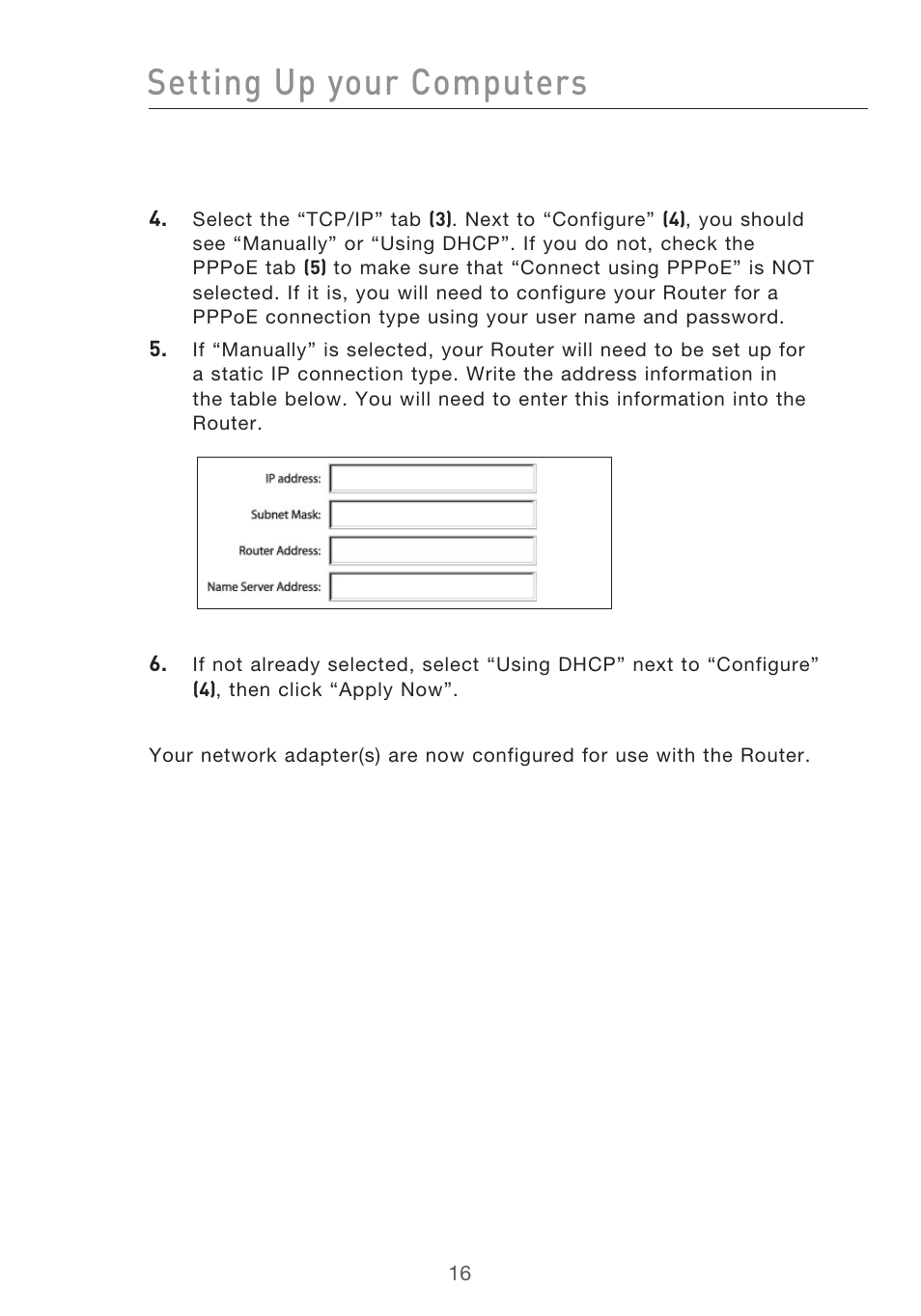 Setting up your computers | Belkin P75125UK User Manual | Page 19 / 92