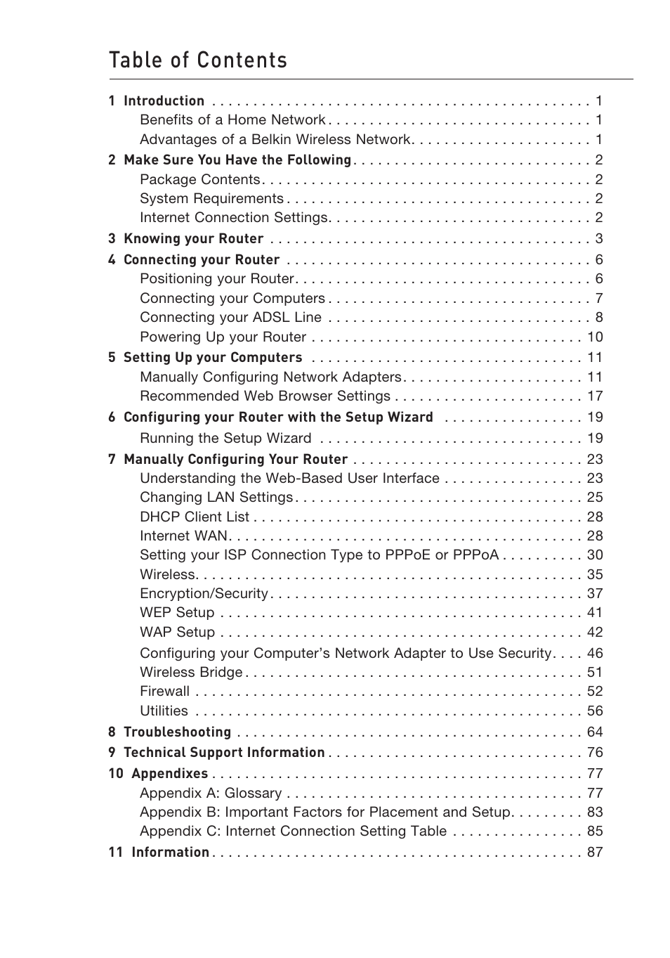 Belkin P75125UK User Manual | Page 3 / 92