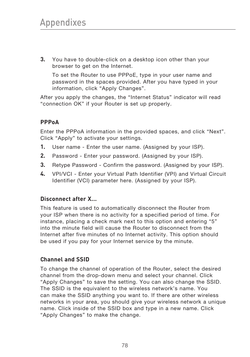 Appendixes | Belkin P75125UK User Manual | Page 81 / 92