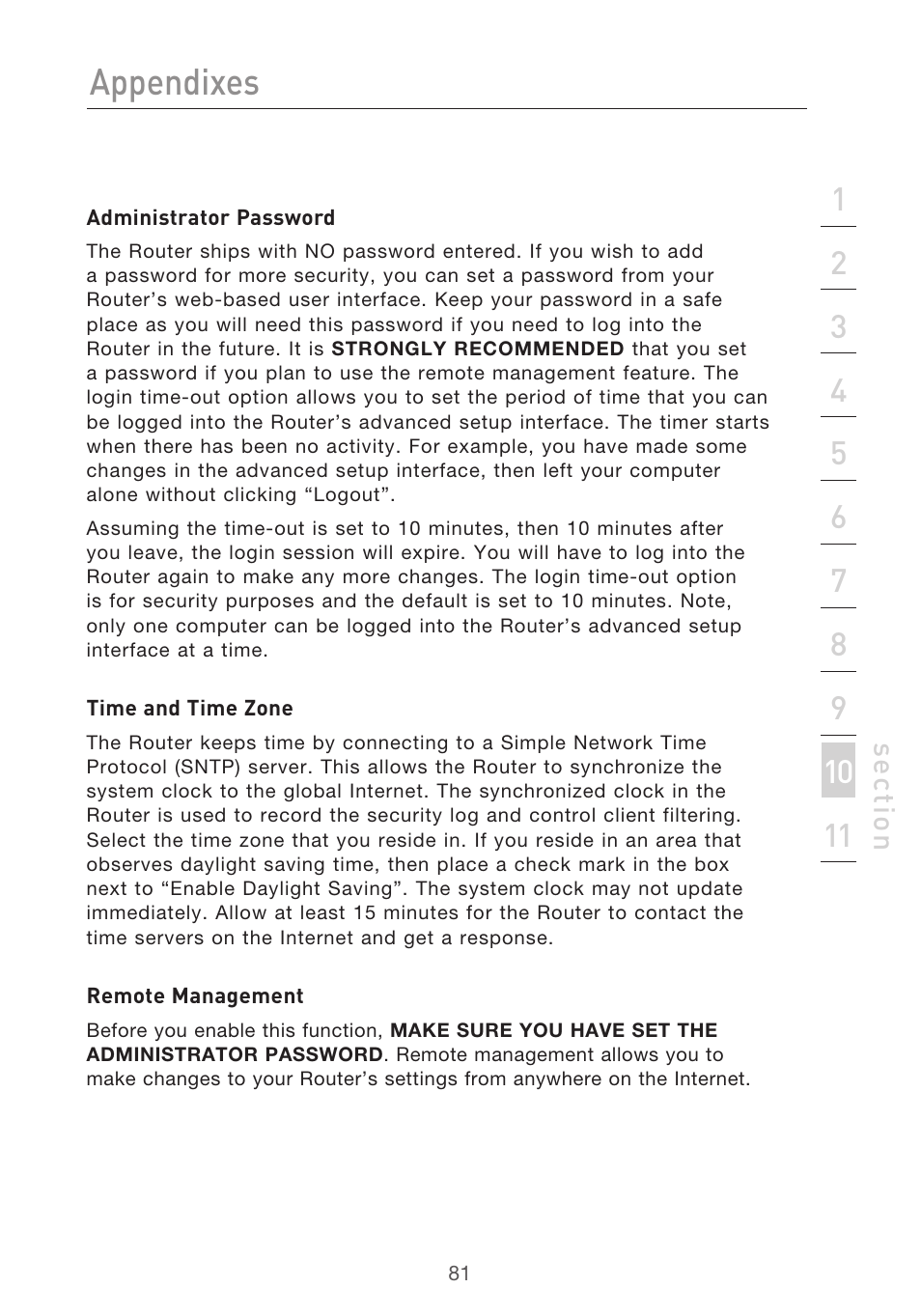 Appendixes | Belkin P75125UK User Manual | Page 84 / 92