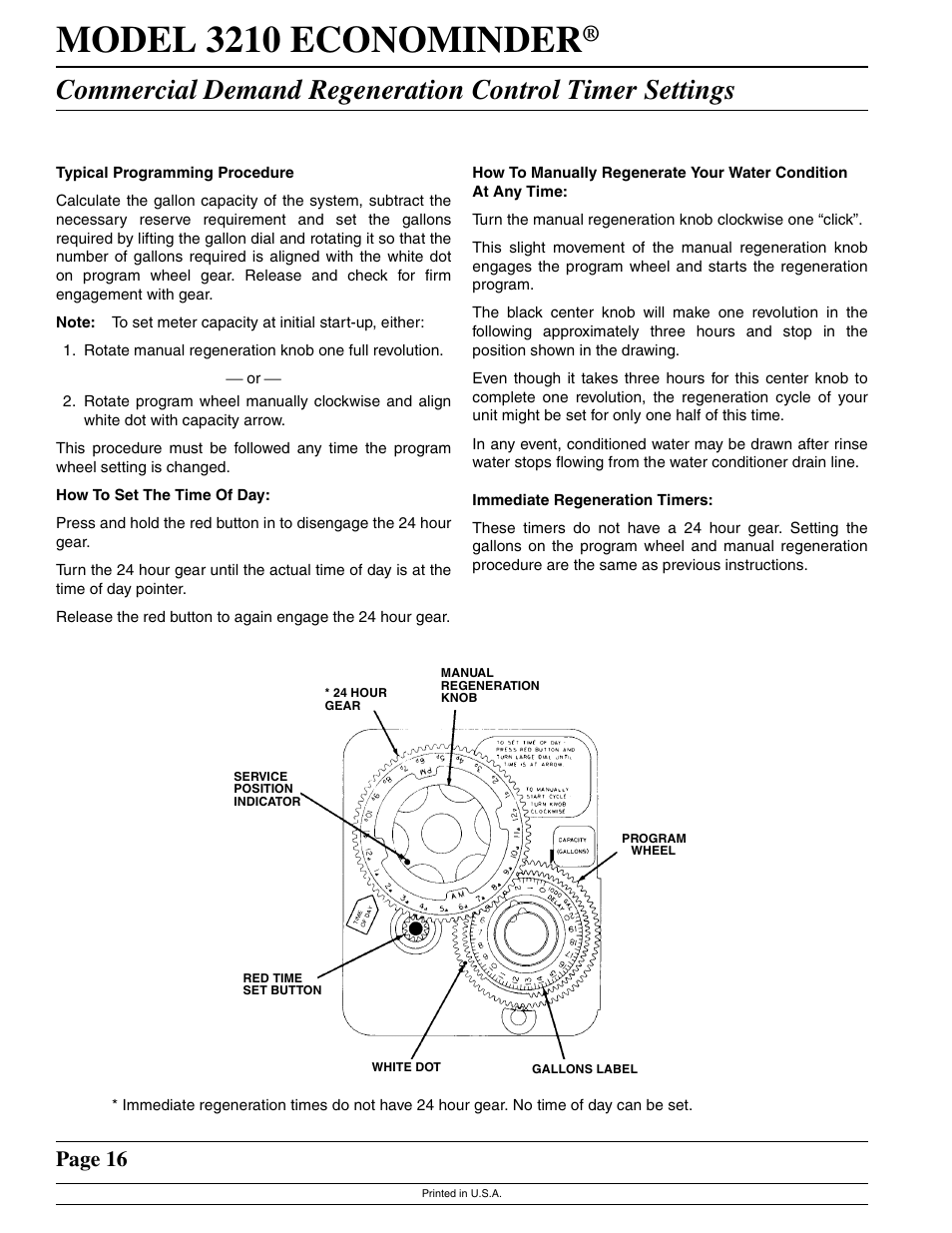 Model 3210 econominder, Page 16 | Watts Fleck 2850 Brass Valve User Manual | Page 16 / 44