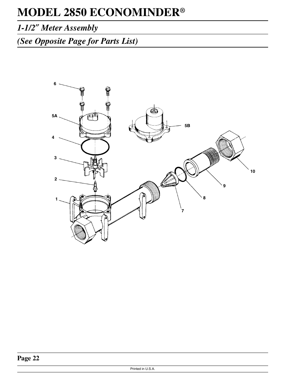 Model 2850 econominder | Watts Fleck 2850 Brass Valve User Manual | Page 22 / 44