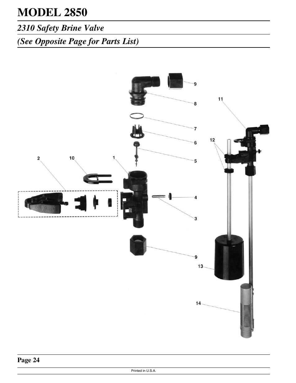 Model 2850 | Watts Fleck 2850 Brass Valve User Manual | Page 24 / 44