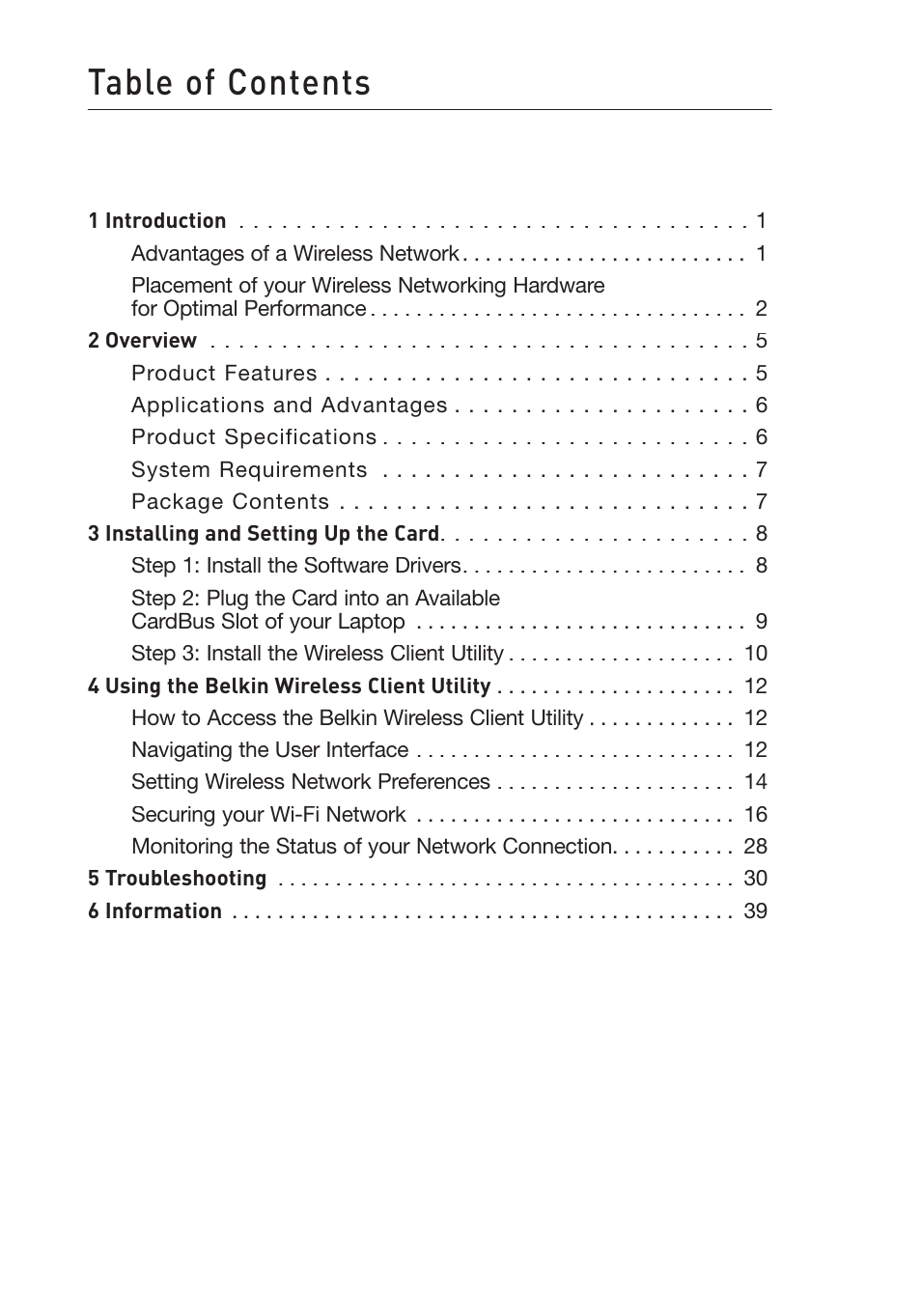 Belkin F5D8010 User Manual | Page 2 / 45