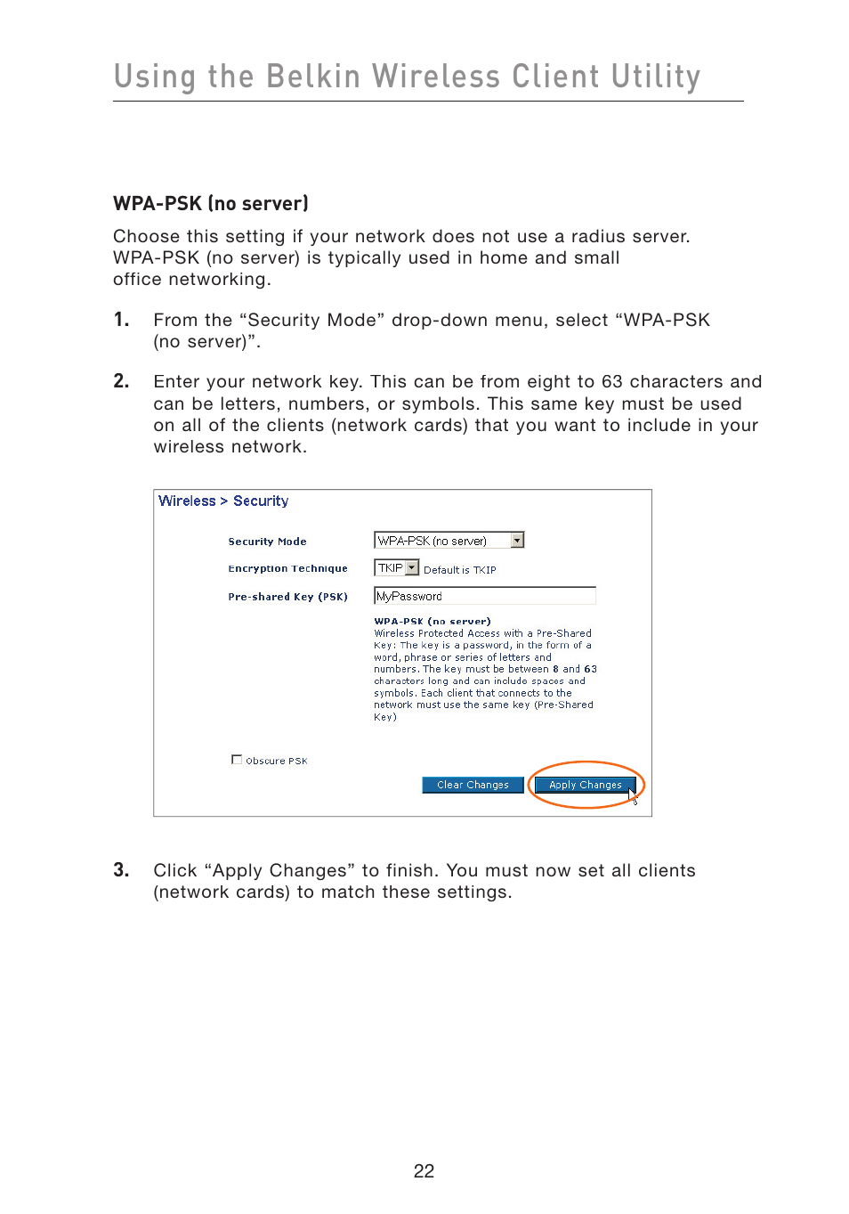 Using the belkin wireless client utility | Belkin F5D8010 User Manual | Page 24 / 45