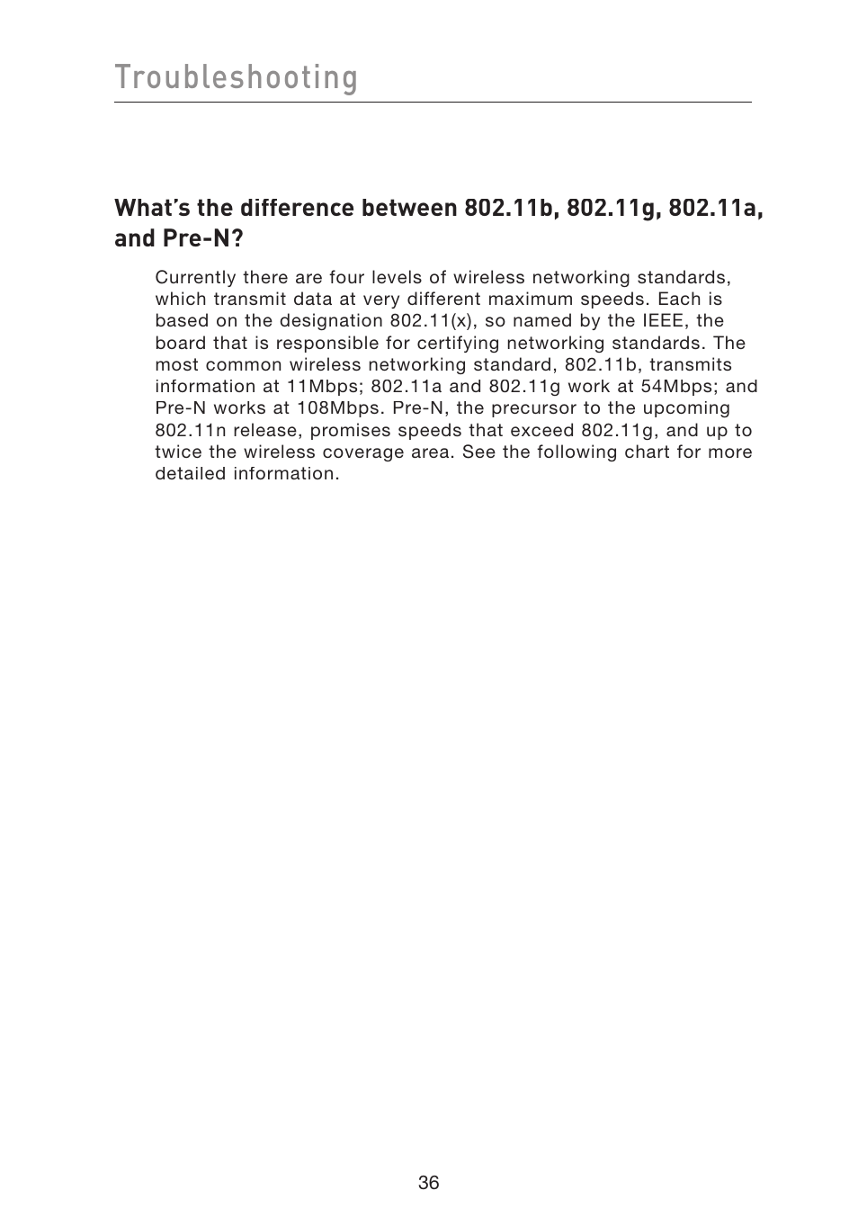 Troubleshooting | Belkin F5D8010 User Manual | Page 38 / 45