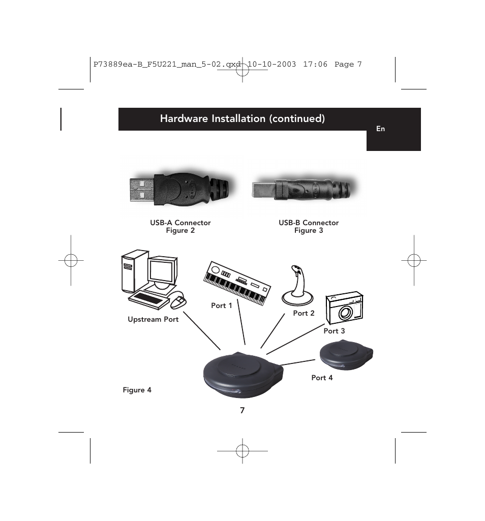Hardware installation (continued) | Belkin 4-Port USB 2.0 Hub P73889ea-B User Manual | Page 11 / 14