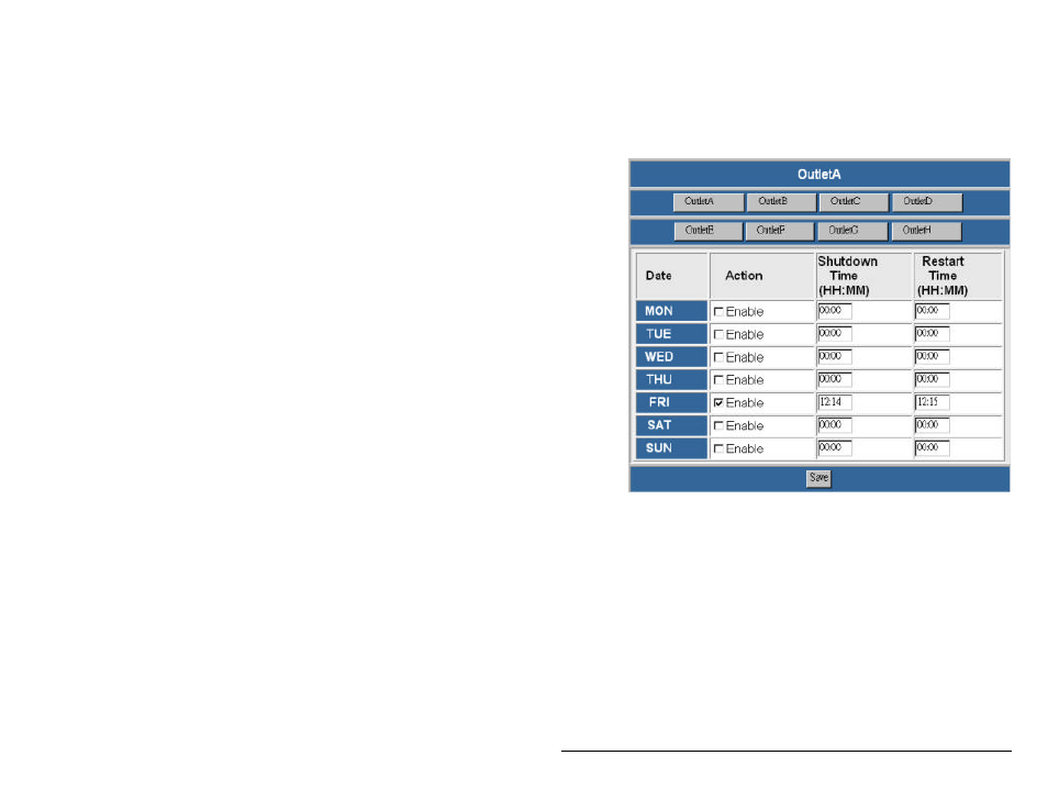 Scheduled shutdown | Belkin ePowerSwitch User Manual | Page 27 / 40