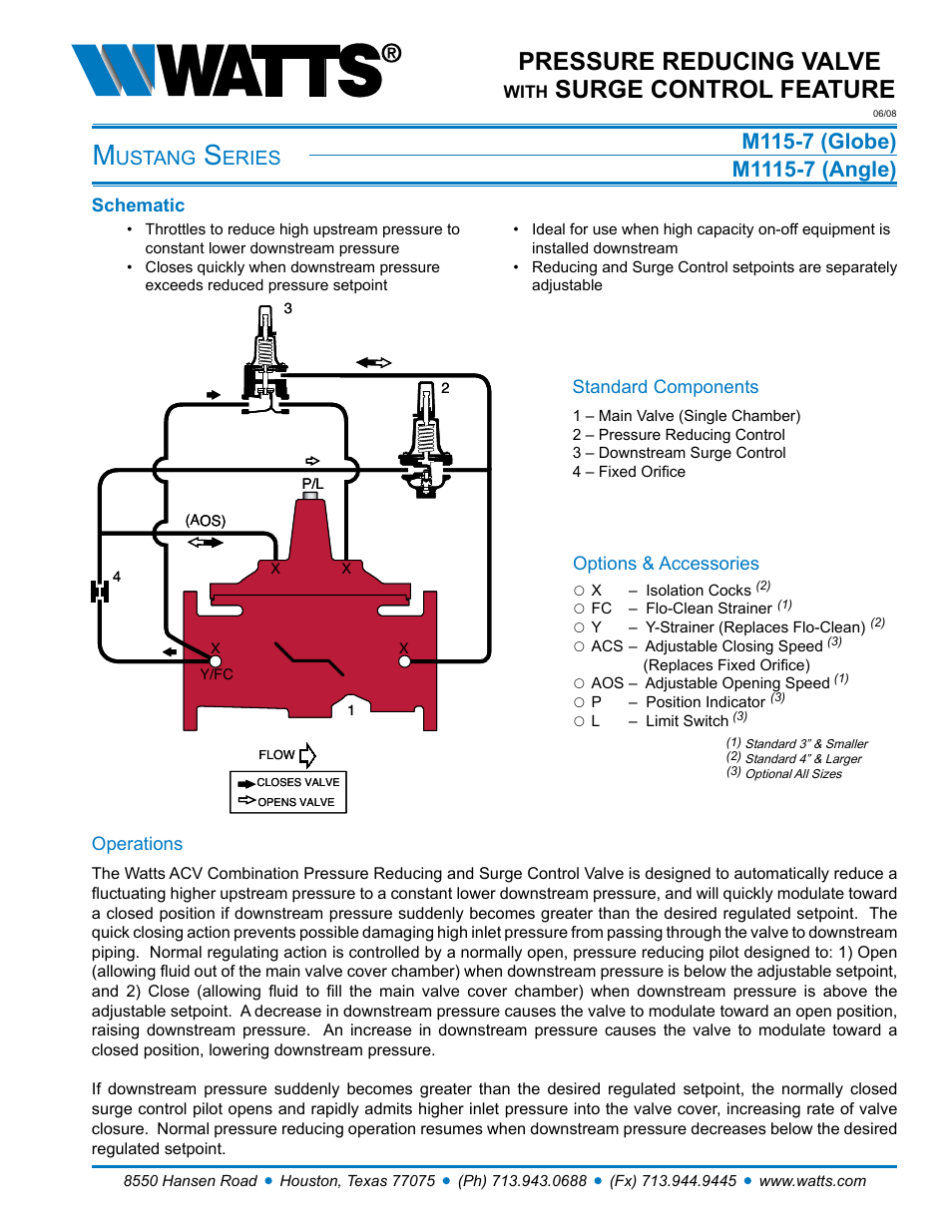 Watts M1115-7 User Manual | 8 pages