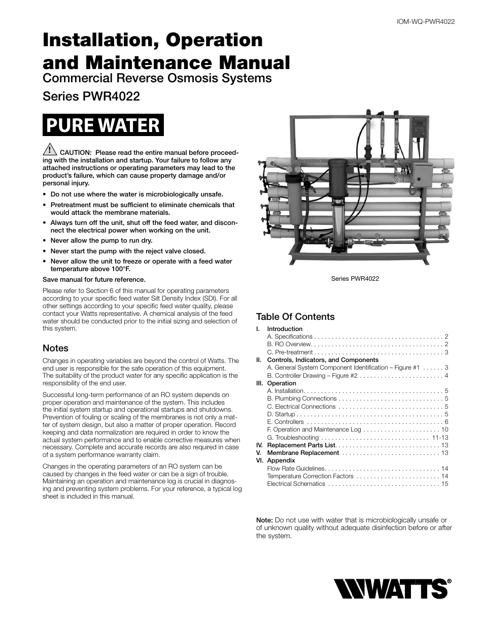 Watts PWR4022 User Manual | 16 pages