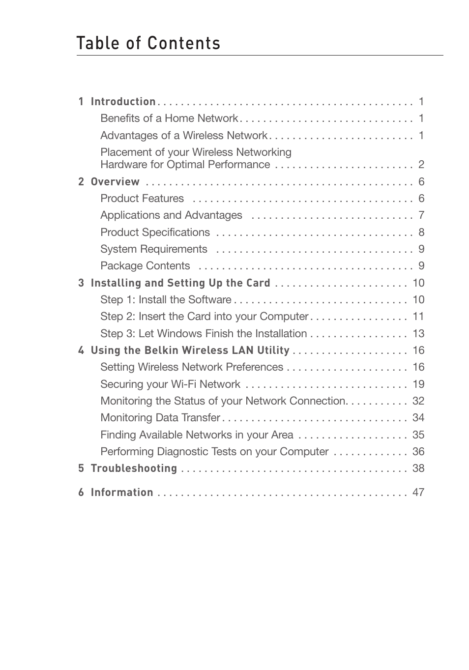 Belkin F5D7001 User Manual | Page 2 / 52