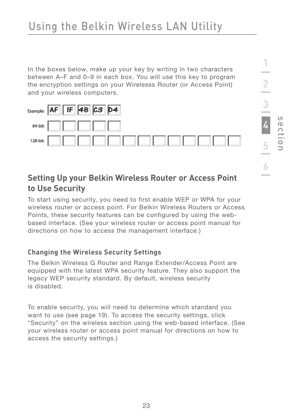 Using the belkin wireless lan utility | Belkin F5D7001 User Manual | Page 25 / 52