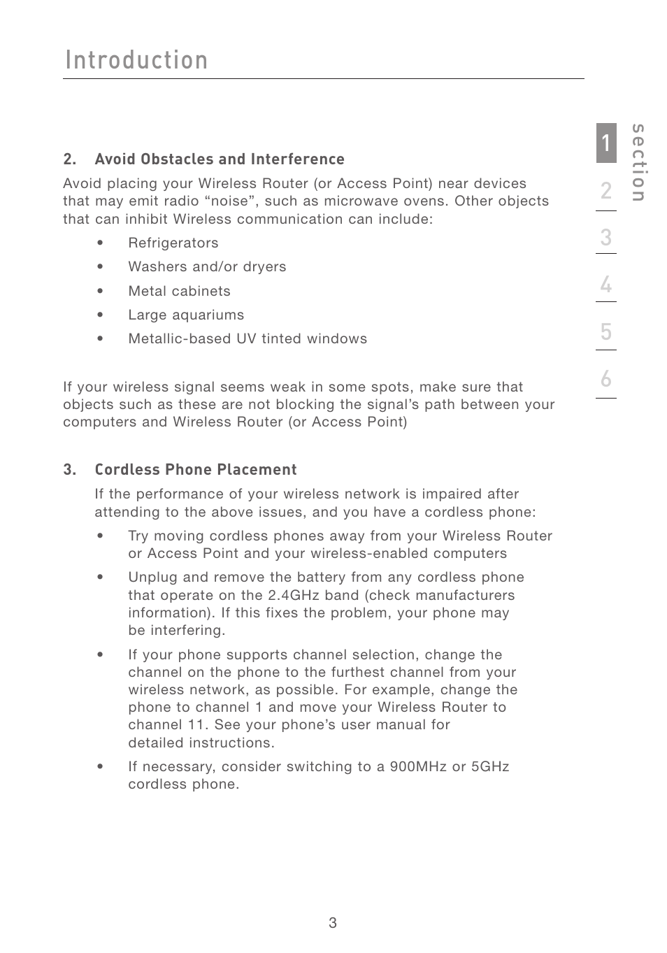 Introduction, Se ct io n | Belkin F5D7001 User Manual | Page 5 / 52