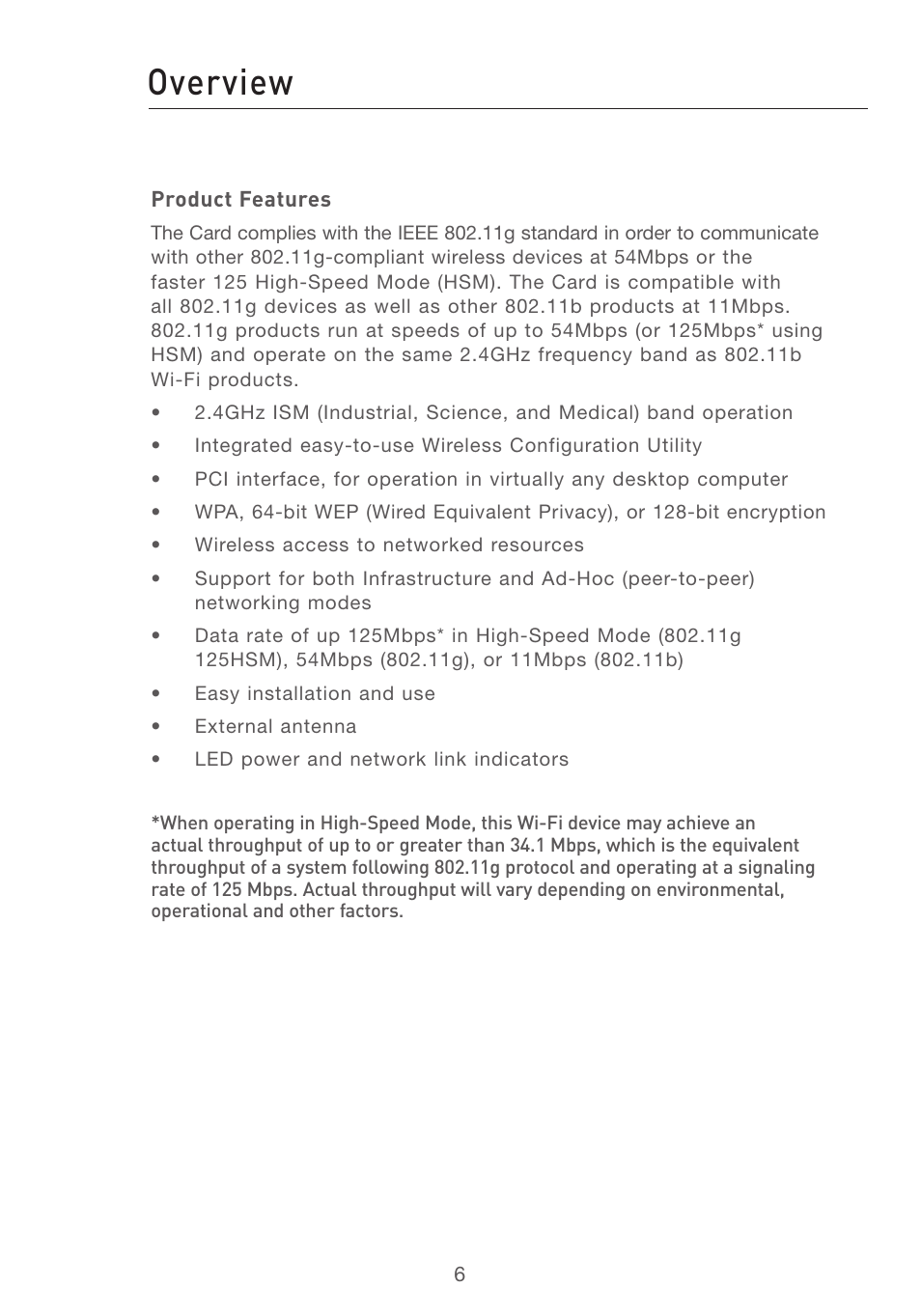 Overview | Belkin F5D7001 User Manual | Page 8 / 52