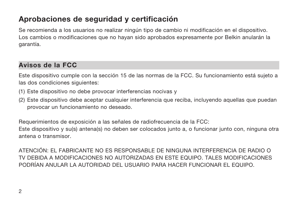 Aprobaciones de seguridad y certificación | Belkin Bluetooth P75048ea User Manual | Page 102 / 148