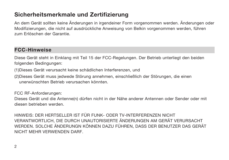 Sicherheitsmerkmale und zertifizierung | Belkin Bluetooth P75048ea User Manual | Page 54 / 148