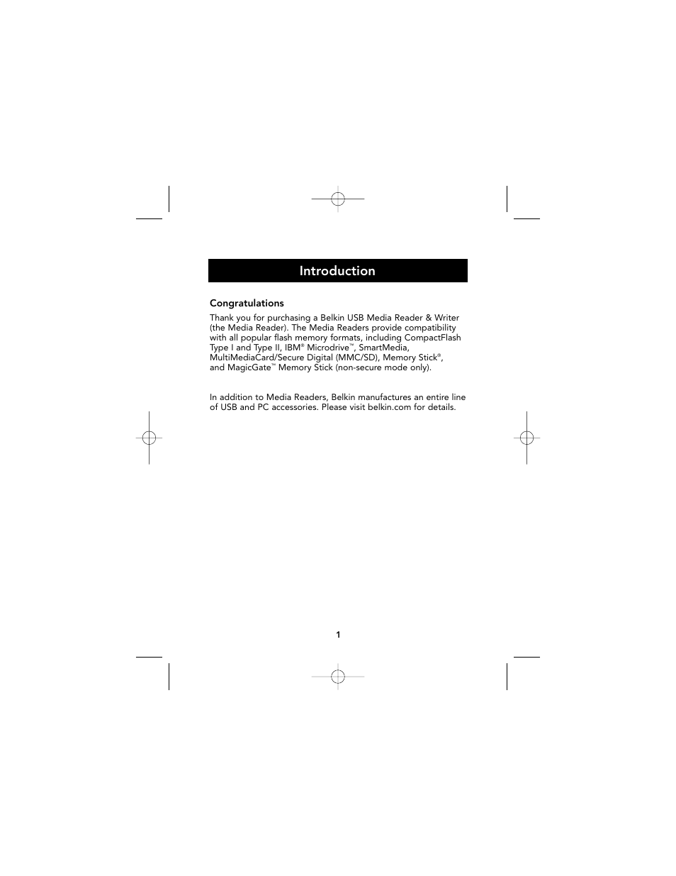 Introduction | Belkin F5U140 User Manual | Page 5 / 20