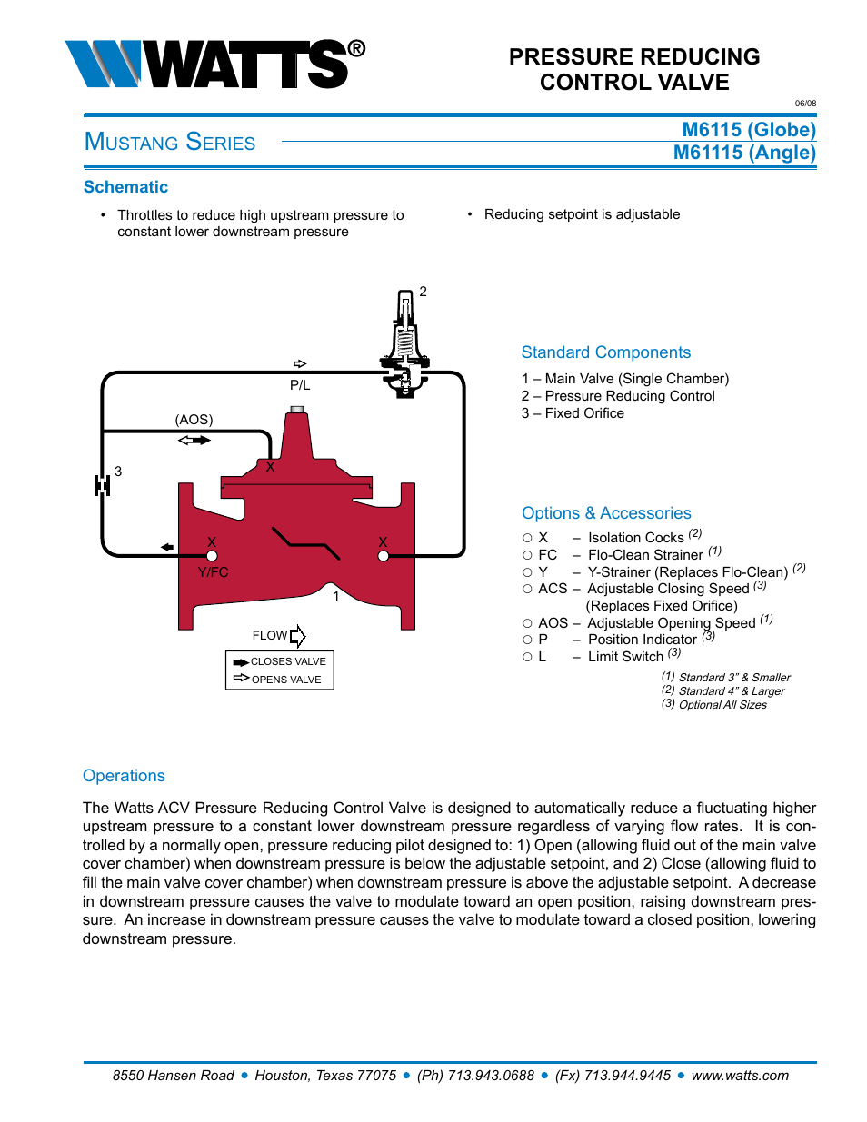 Watts M61115 User Manual | 7 pages