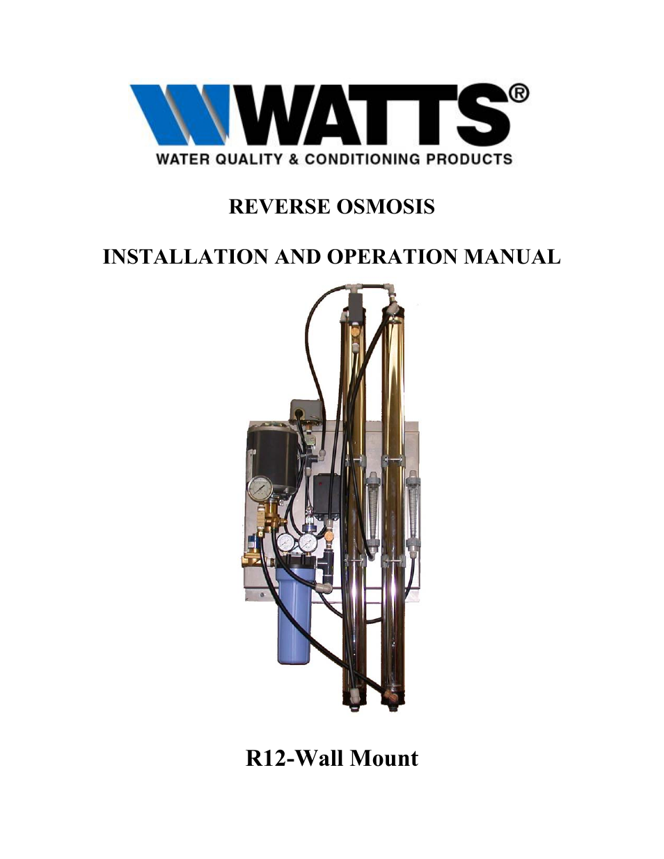 Watts R12-1200-1 User Manual | 15 pages