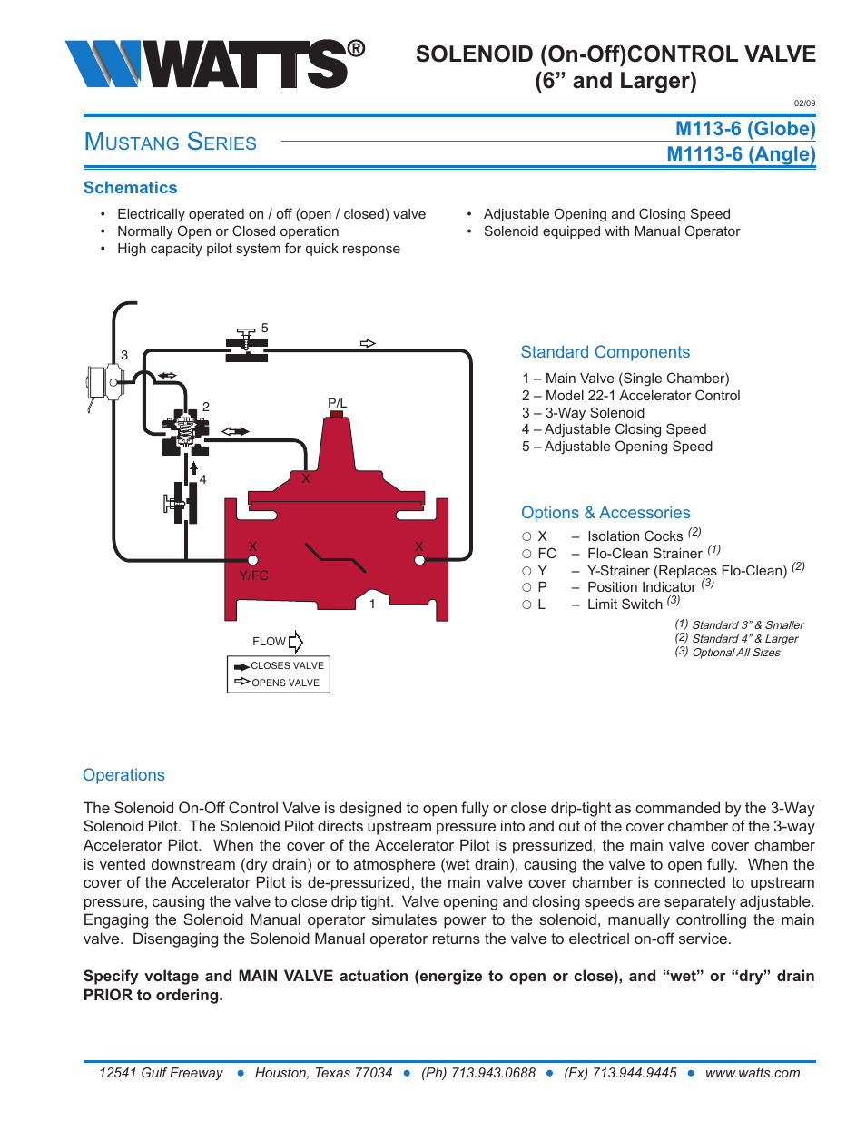 Watts M1113-6 User Manual | 6 pages