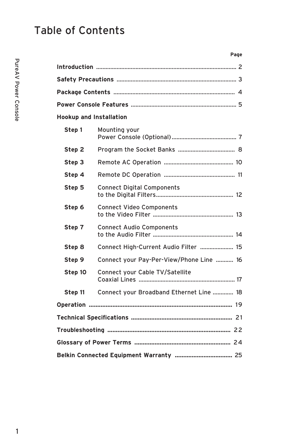 Belkin PURE AV PF50 User Manual | Page 2 / 30