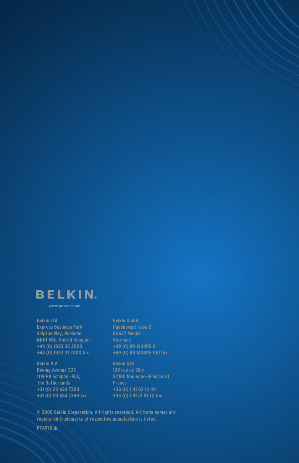 Introduction | Belkin PURE AV PF50 User Manual | Page 30 / 30
