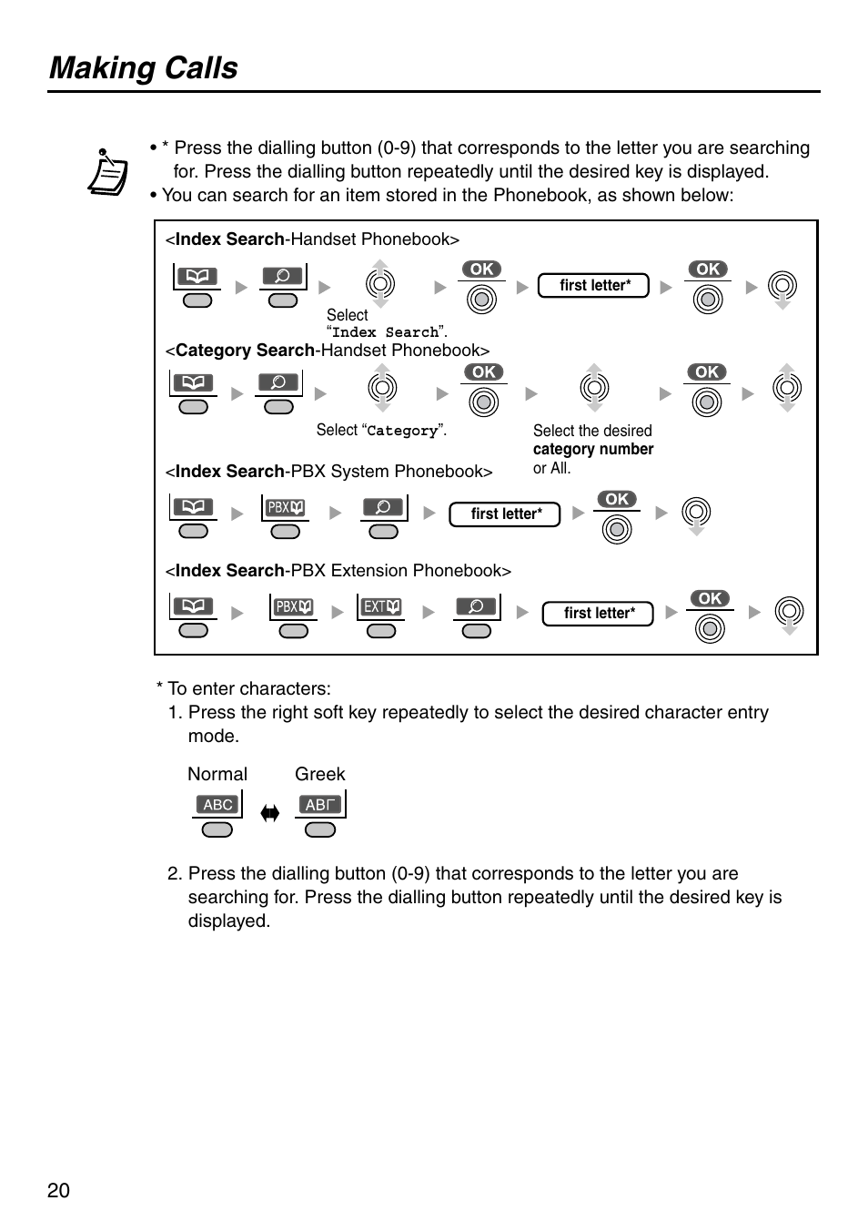 Making calls | Panasonic KX-TCA256 User Manual | Page 20 / 56